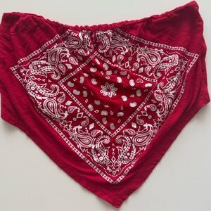 Occasion Red Paisley Women Top